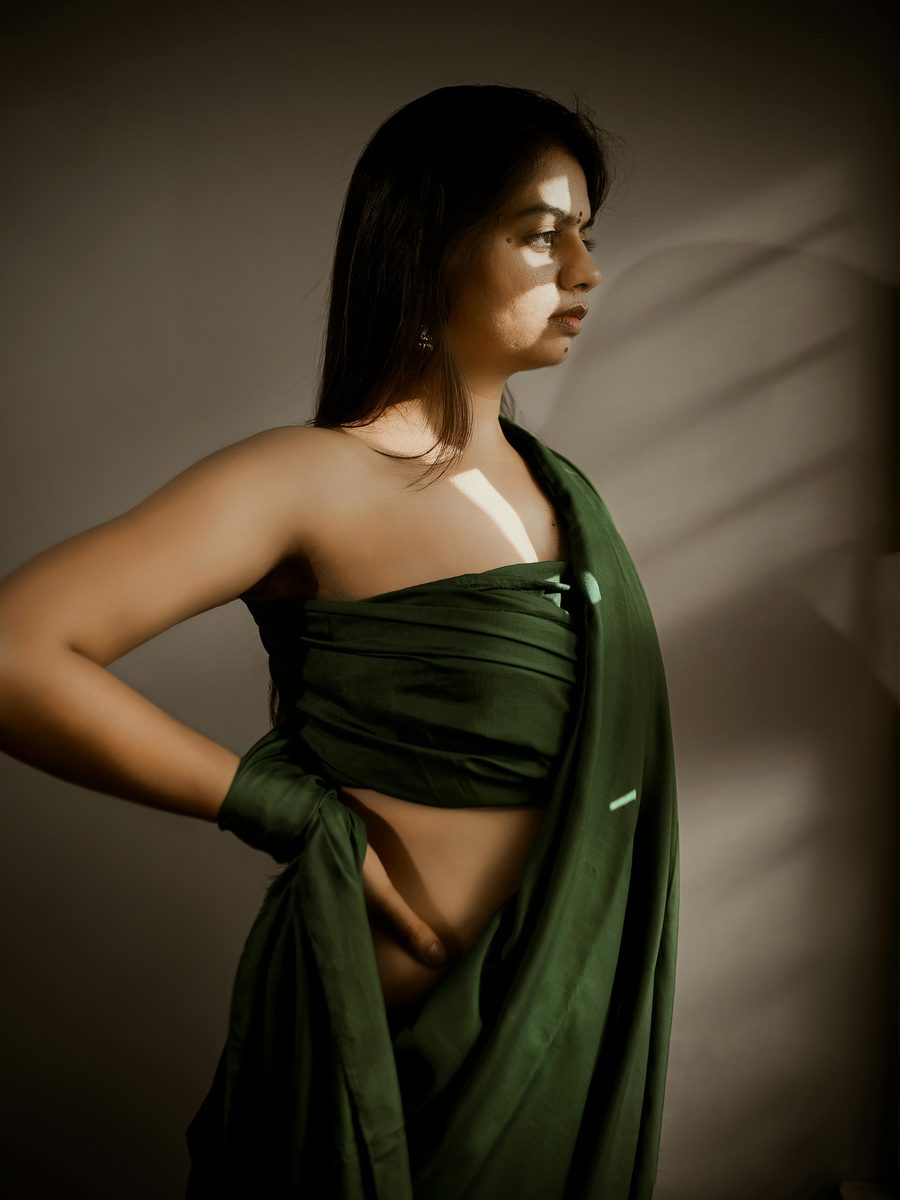 Emerald Editorial Drape Saree