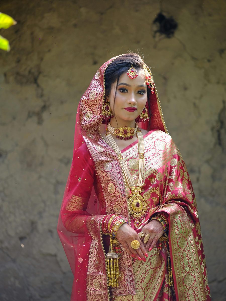 Ruby Gold Banarasi Bridal Saree